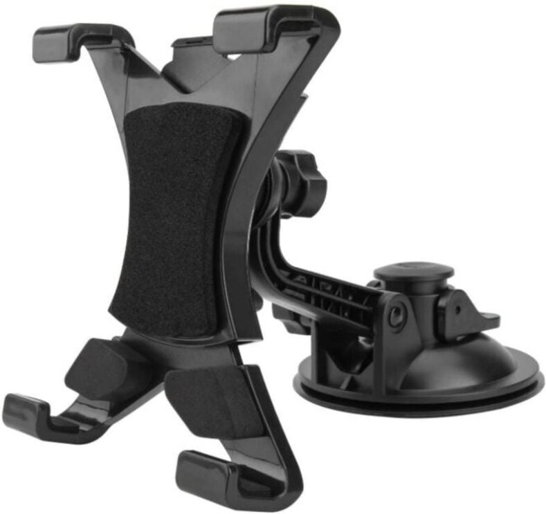 FOREHILL Auto-Tablet-Halterung, 360 Grad verstellbare Auto-Tablet-Halterung mit starkem Saugnapf (Schwarz)