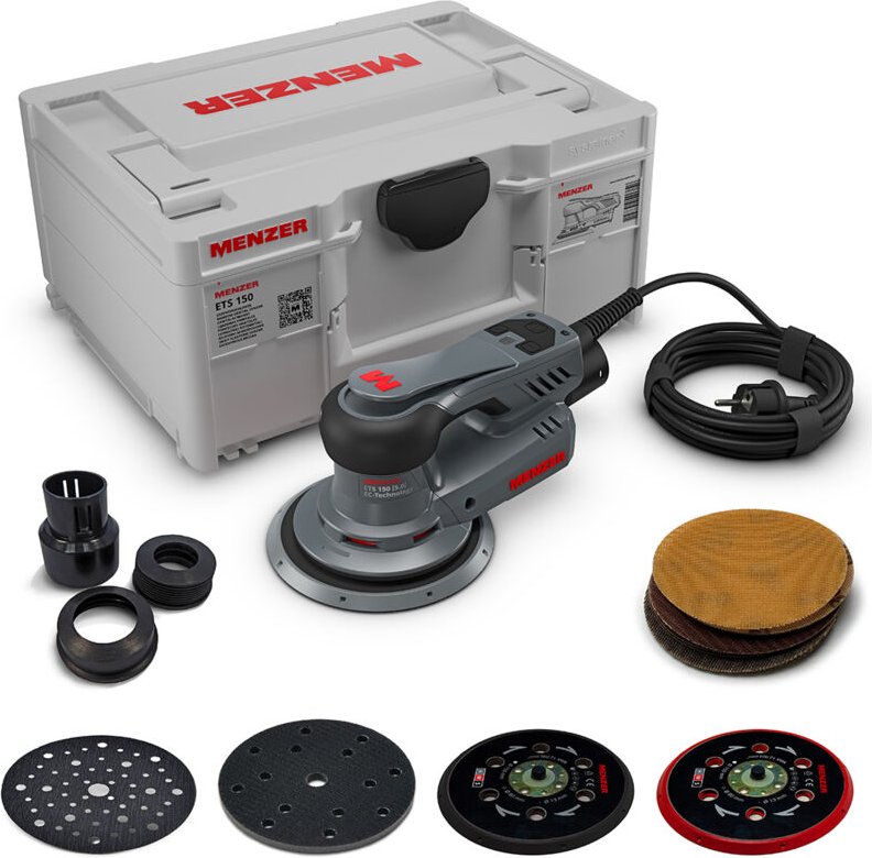 Exzenterschleifer ets 150 5.0 (für Grob-/Zwischenschliff) inkl. systainer³, 3 Schleifteller, Schleiftellerschutz, Interf...