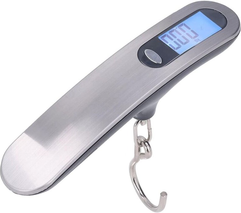 Gepäckwaage, 50 kg/110,2 lb digitale Hängewaage, tragbare elektronische Gepäckwaage mit Batterie für die Jagd auf dem Ba...