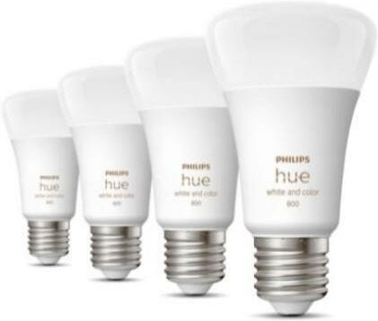 Philips Hue - 4 glÜhbirnen e27 6.5w a60 hue weiss und farbe ambiance 929002489604 32840200
