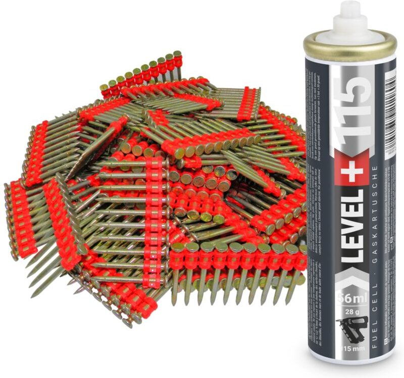 Contoo - Gaskartusche L+115 x 1 St. + Betonnägel 38mm 1000 St HB42
