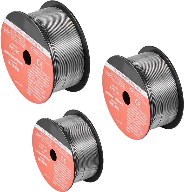 Mophorn Fülldraht 0,8 mm, MIG-Schweißdraht E71T-GS,0,9 kg Gasloser Draht mit geringer Spritzerbildung für vielseitige