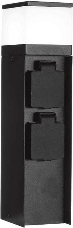 Led-mast mit V-tac steckdose 3600w 16a ip44 schwarz vt-1197 - 23403