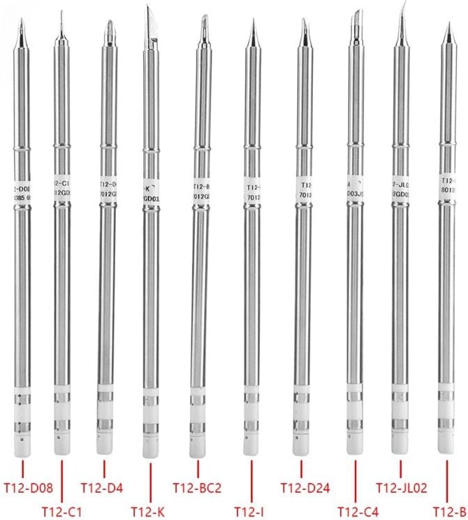 Zoternen - Lötspitzen der T12-Serie, Lötkolbenspitzen, Ersatz für die FX-951-Nacharbeitsstation, 10 Stück