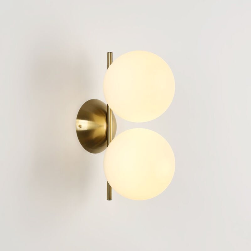 Doppel-Glaskugel-Wandleuchte „VIC 150“ - 2 x E27 - Ø 15cm