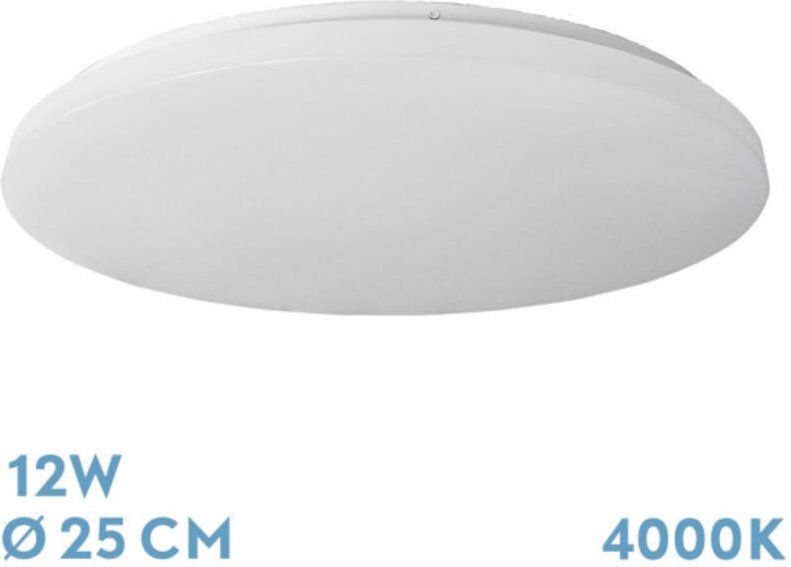 Akunadecor Decke Led Modell Tadeo White Round 12 w Neutral Light