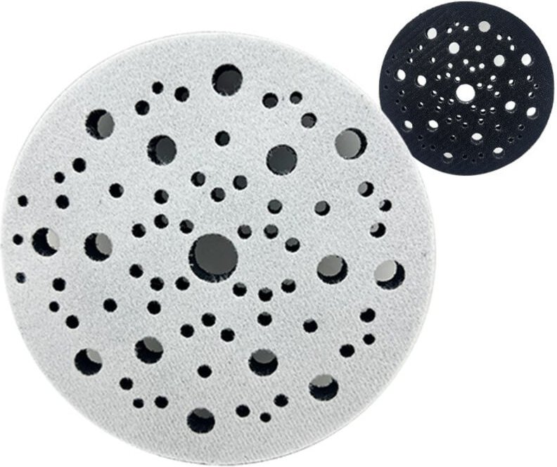 Weiches Schwamm-Interface-Pad – 150 mm, 70 Löcher, weiches Interface-Pad, Exzenterschleifpads, Schleifschaum-Pad, Exzent...