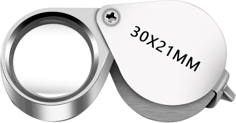Taschenlupe zum Zusammenklappen für Juweliere, Okularlupe für Juweliere, Edelsteine, Diamanten, Pflanzen, Münzen, Briefm...