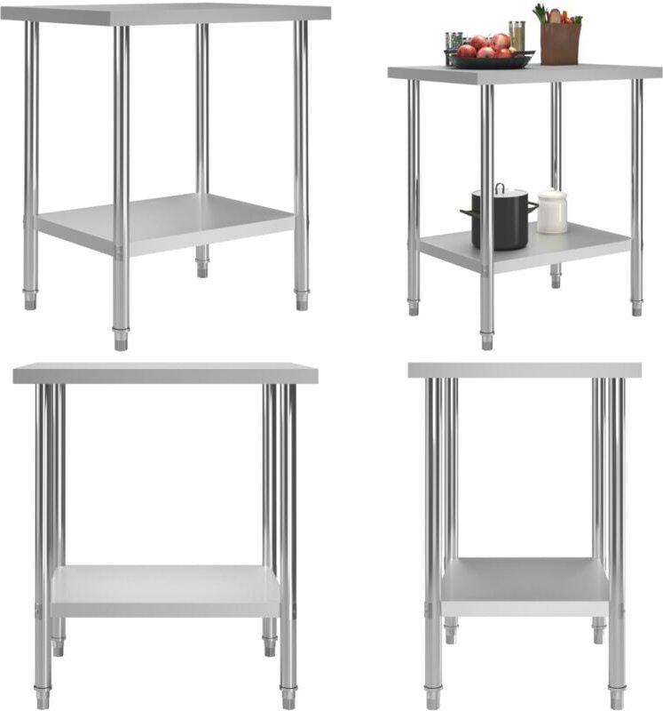 Küchen-Arbeitstisch 80 x 60 x 85 cm Edelstahl - Arbeitstisch - Arbeitstische - Home & Living