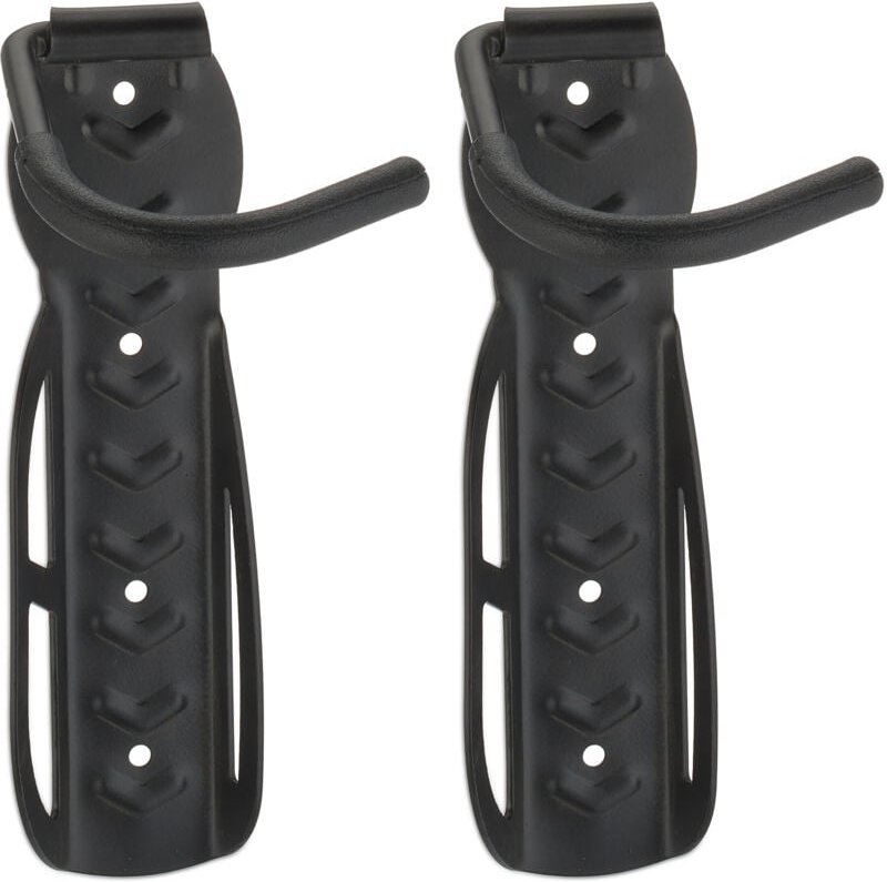 20 x Fahrrad Wandhalter, Garage o. Keller, Radhaken, Zum Aufhängen an der Wand, Traglast max. 25 kg pro Haken, schwarz
