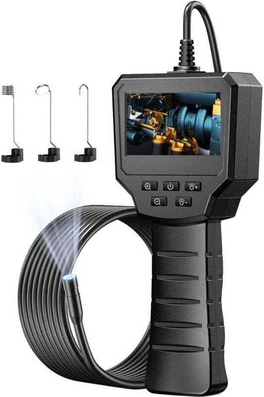 2,4-Zoll-Inspektionskamera, 1440P hd 2,0 mp Kamera mit 6 einstellbaren LEDs, 8 mm digitale IP67 wasserdichte Kamera, 5 m...