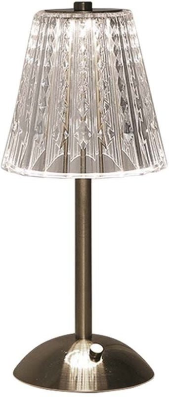 V-TAC 2,4W LED Tischleuchte 130295mm Nickelfarben, Wiederaufladbar, Touch CCT 3in1