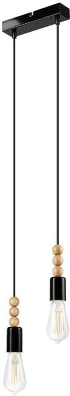 Lamkur Simon Cluster-Pendel-Deckenleuchte Schwarz, 2x E27