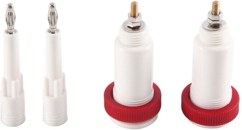 Tlily - 2 Paar 4-mm-Bananenstecker, 10-kV-30-kV-Hochspannungsanschluss, Stecker und Buchse, Leistungsprüfgerät