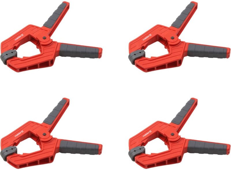 Thumbnail - Federzwinge - 75 mm Spannweite - 4 Stück - Bewegliche Spannbacken - Sicheres & einhändiges Fixieren von Werkstücken / Pr...