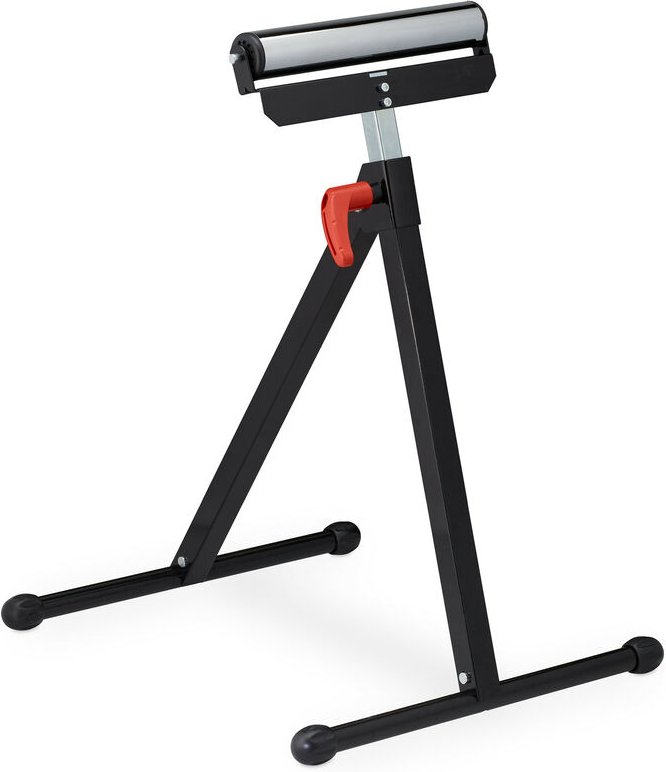 Rollenbock, stufenlos höhenverstellbar, 67-110 cm, klappbar, bis 60 kg, Rollbock Werkstatt, Stahl, schwarz - Relaxdays