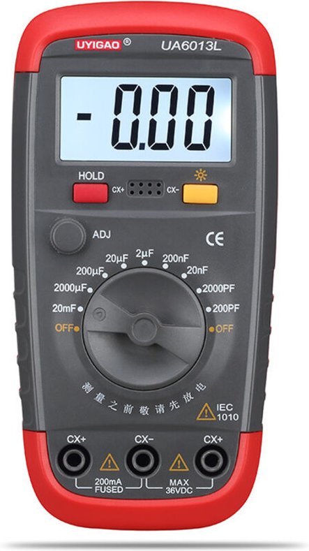 Professionelles Kapazitätsmessgerät, digitaler Kondensatortester 0,1pF – 20000uF mit Kapazitätsmesser mit LCD-Hintergrun...