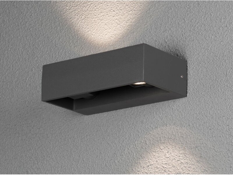 Konstsmide - Eckige led Außenleuchte Anthrazit Up & Down einstellbar Wandlampe Außenbereich