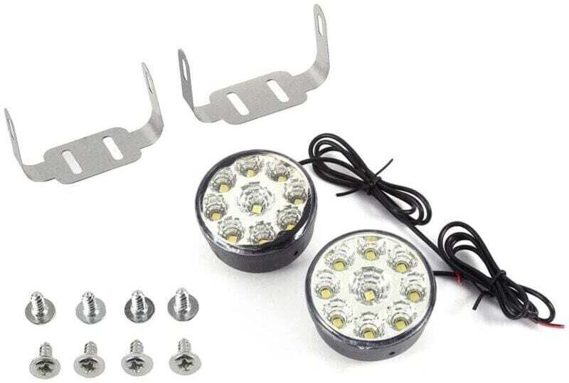 2er-Pack universelle runde superweiße 12V-Glühbirnen, XU,9-SMD-LED für Tagfahrlicht und Nebelscheinwerfer - KZQ