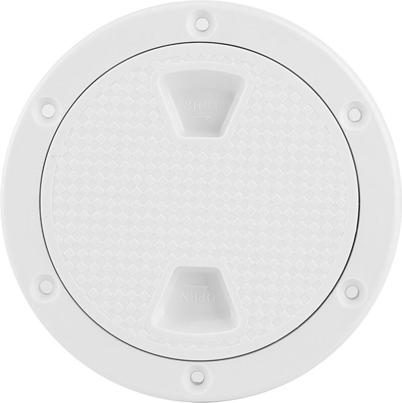 Zoternen - 4-Zoll-ABS-Deckplatte, rund, weiß, UV-beständig, korrosionsbeständig, herausschraubbare Bootsinspektionsluken...