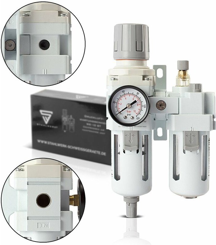 STAHLWERK Wartungseinheit Öler Wasserabscheider Druckluft 10,5 bar