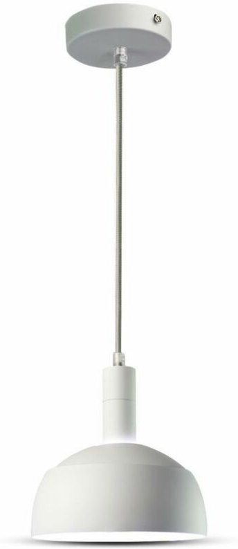 Kunststoff Pendelleuchte E14 V-TAC Mit Aluminiumrutsche Ø180mm VT-7100 - SKU 3920 Weiß