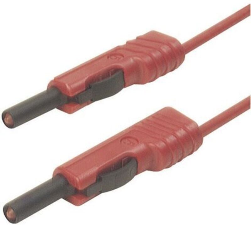 SKS Hirschmann MLB 100/1 V rt Messleitung Lamellenstecker 4 mm Lamellenstecker 4 mm 1.00 m Rot 1 St.