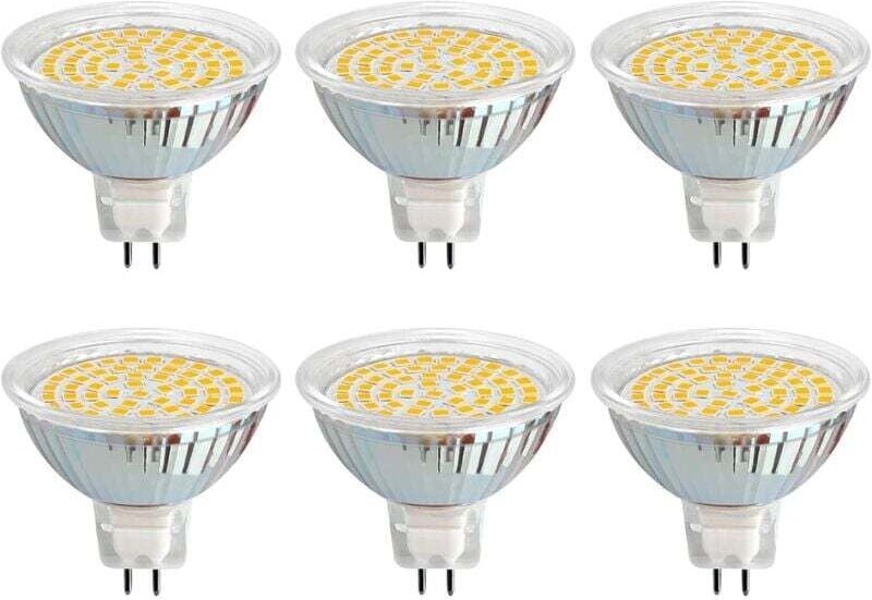GU5.3 LED-Lampe, 12 V, 3 W, Warmweiß 3000 K, Ø 50 mm, entspricht GU5.3 30 W, 500 lm, AC/DC 12 V, MR16 GU5.3, Einbau-LED-...
