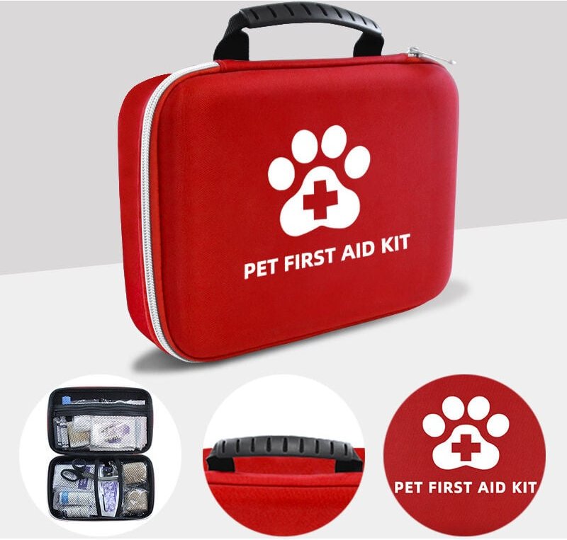 Erste-Hilfe-Set für Hunde, 101-teilig, Erste-Hilfe-Set für Hunde für die Pflege zu Hause und für Notfälle auf Reisen, ko...