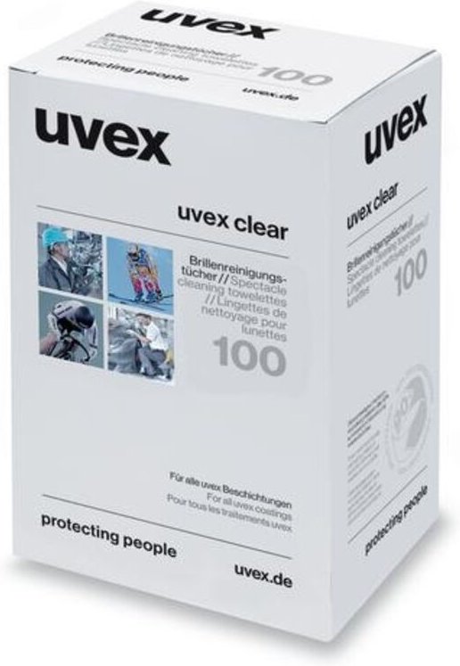 Uvex - Feuchtreinigungstücher (ve: 100Stk) für alle Brillenscheiben 9963.005