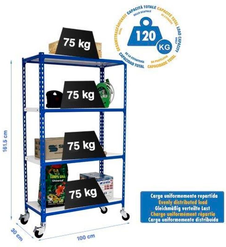 Simonrack SIMONCLICK MOBILE PLUS 4 300 Blau und Weiß