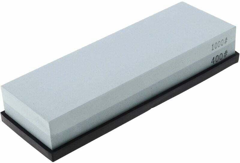 ZVD Premium Schleifstein-Set, Körnung 400/1000, rutschfest, kein Abflachen des Steins