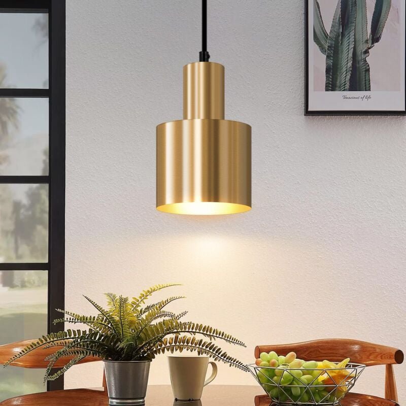 Thumbnail - Pendelleuchte Esstisch Hängelampe Vintage -Pendellampe Esszimmer 1 Flammig Esszimmerlampe Gold Modern Design Esstischlam...
