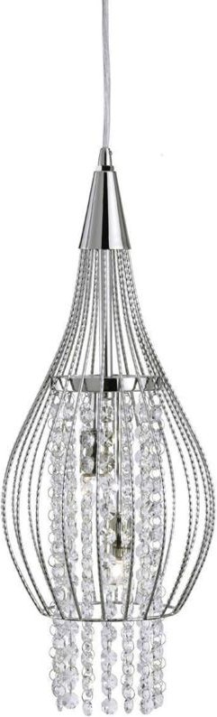 Searchlight - Rocket - 2 Licht Decke Anhänger Chrom mit Glaskristallen, G9