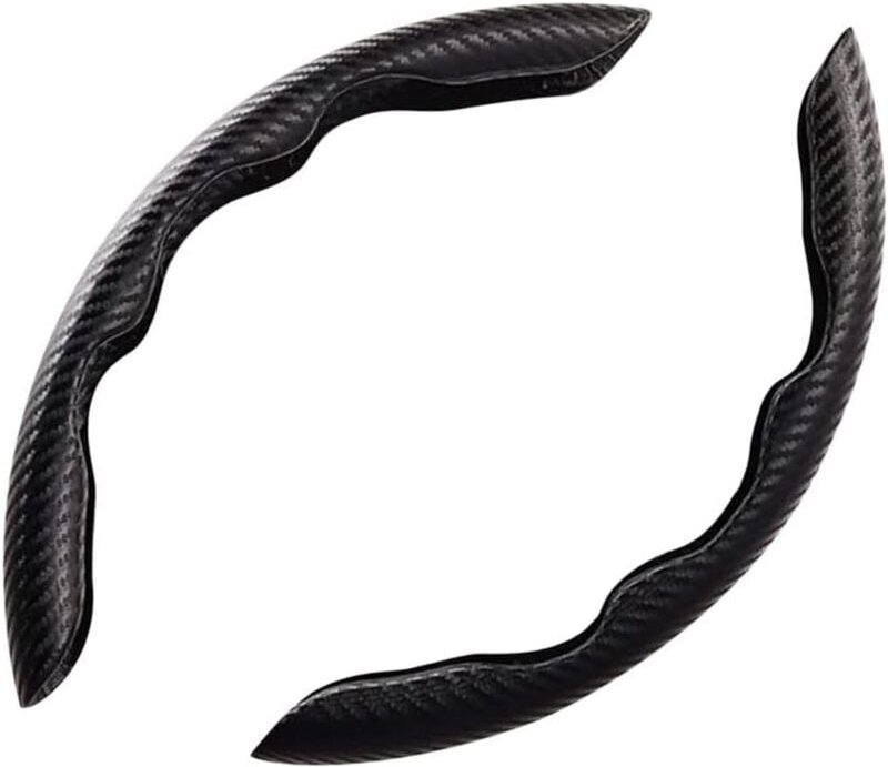 Universelle Auto-Lenkradabdeckung, 2er-Pack universelle Lenkradabdeckungen aus Kohlefaser, Innenausstattung, ultraleicht...