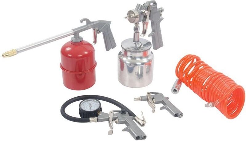 Druckluftwerkzeug und Kompressor Zubehör Set 5-tlg.