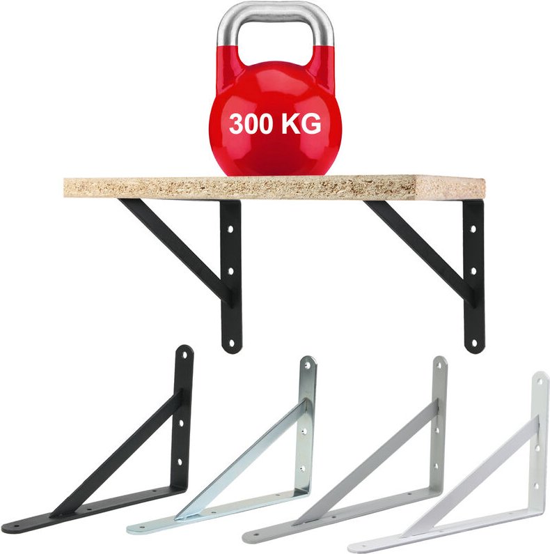 Schwerlast-Regalträger in grau 400 x 250 x 4,0 mm