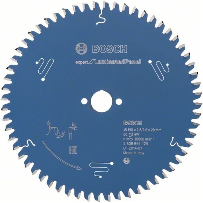 Kreissägeblatt Expert for Laminated Panel, 190 x 20 x 2,6 mm, 60 - Bosch