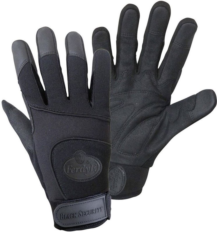 FerdyF. BLACK SECURITY Mechanics 1911-8 Clarino®-Kunstleder Montagehandschuh Größe (Handschuhe): 8,