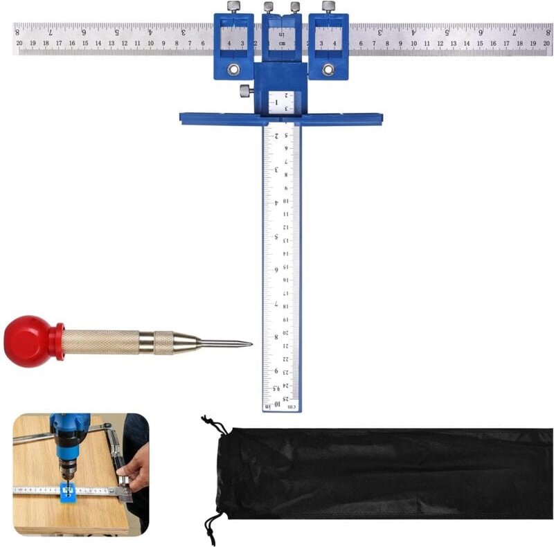 Vorrichtung für Küchentürgriffe – verstellbare Türbeschläge mit Metallbohrer-Suchern, Türgriff-Stanzer-Sucher für die Gr...