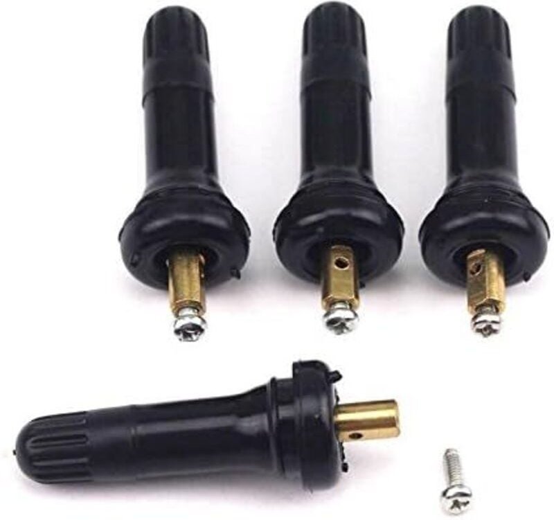 4 Stück Ventil für Sensor, Gummiventil Ersatz, Reifendrucksensor Reifendruckkontrollsystem Reifen Ventilstämme TPMS Sens...