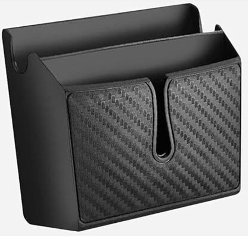 Universelle Auto-Aufbewahrungstasche, Aufbewahrungsbox für das Armaturenbrett, Telefontasche mit Kohlefasermuster für Sc...