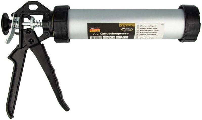 Masterproof Professional - Alu-Kartuschenpresse für Silikon, Acryl & Kleber mit Kartusche 310 ml
