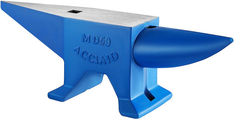 Mophorn 50 kg/110 lbs Einzelhorn-Amboss aus Gussstahl, Schmiedeamboss zu verkaufen, Schmiedestahlwerkzeuge mit rundem un...