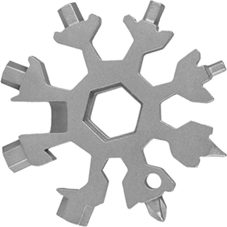 Schneeflocken-Multifunktionswerkzeug, Edelstahl, Schneeflockenwerkzeug, Flaschenöffner, Outdoor-/Indoor-Abenteuerwerkzeu...