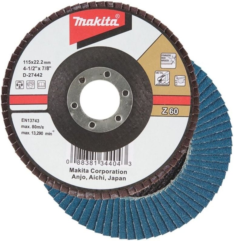 Fächerschleifscheibe 180 mm Z60 - D-27545 - Makita