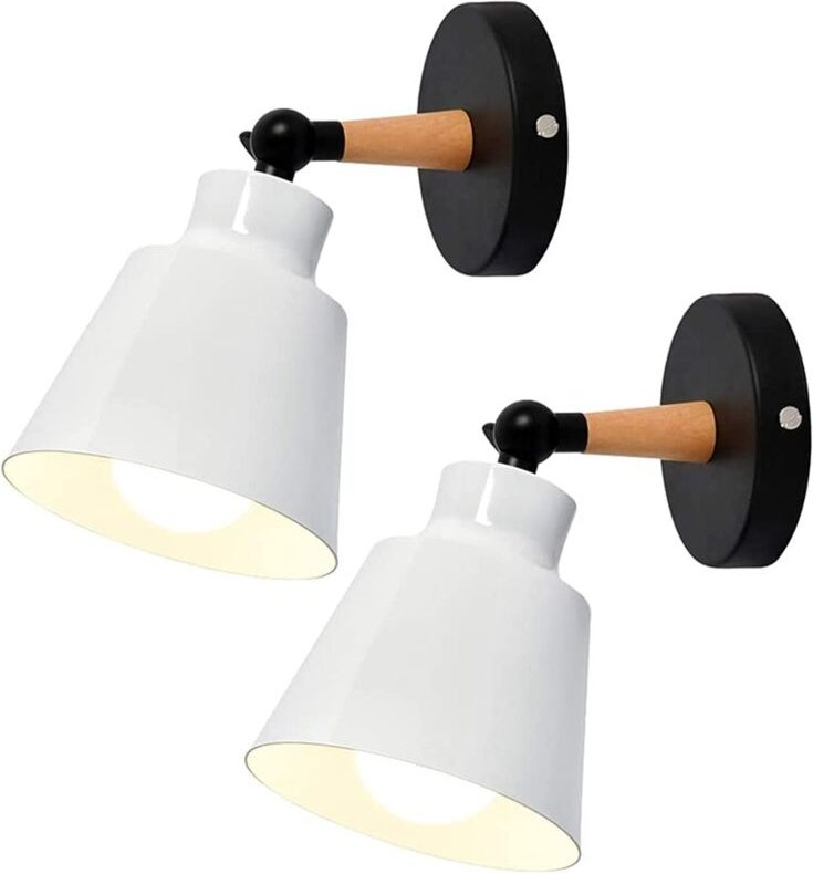 2 Packungen Vintage-Industrie-Wandleuchten, Deckenleuchten, E27-Leuchten, Metall, verstellbare Retro-Innenwandleuchte fü...