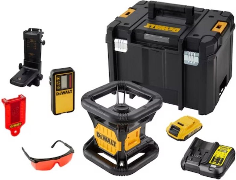Dewalt - Vollautomatischer Rotationslaser DCE074D1R, 18 v rot, 1x 2,0 Ah und Ladegeät