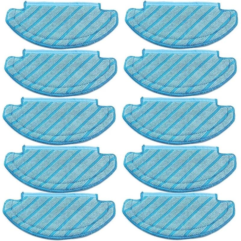 10 Stück waschbare Stoffpads für Ecovacs Deebot Ozmo T8 AIVI T8 Max T8 T8+ Serie/T9/N8, N8 Pro Plus/N8 Pro, für Yeedi Va...
