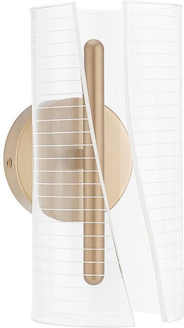 Trade Shop - APPLIQUE LED MODERNO DA PARETE 6W IN METALLO DORATO ACRILICO TECNOLOGIA CCT SWITCH AQ32-3C -